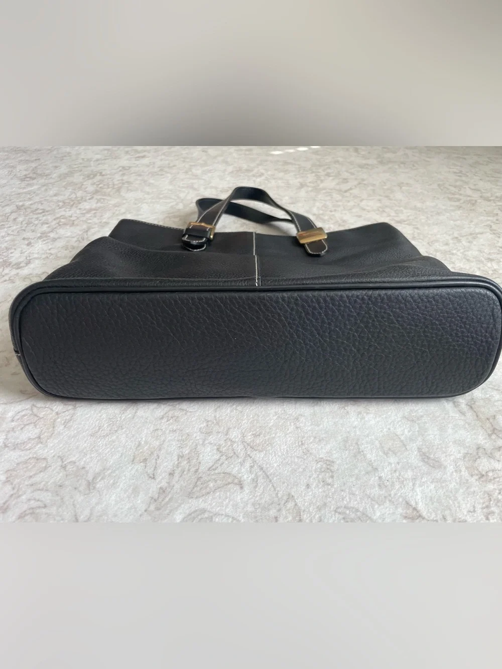 Vintage Burberrys “Buckle” Tote in soft pebbled calfskin leather